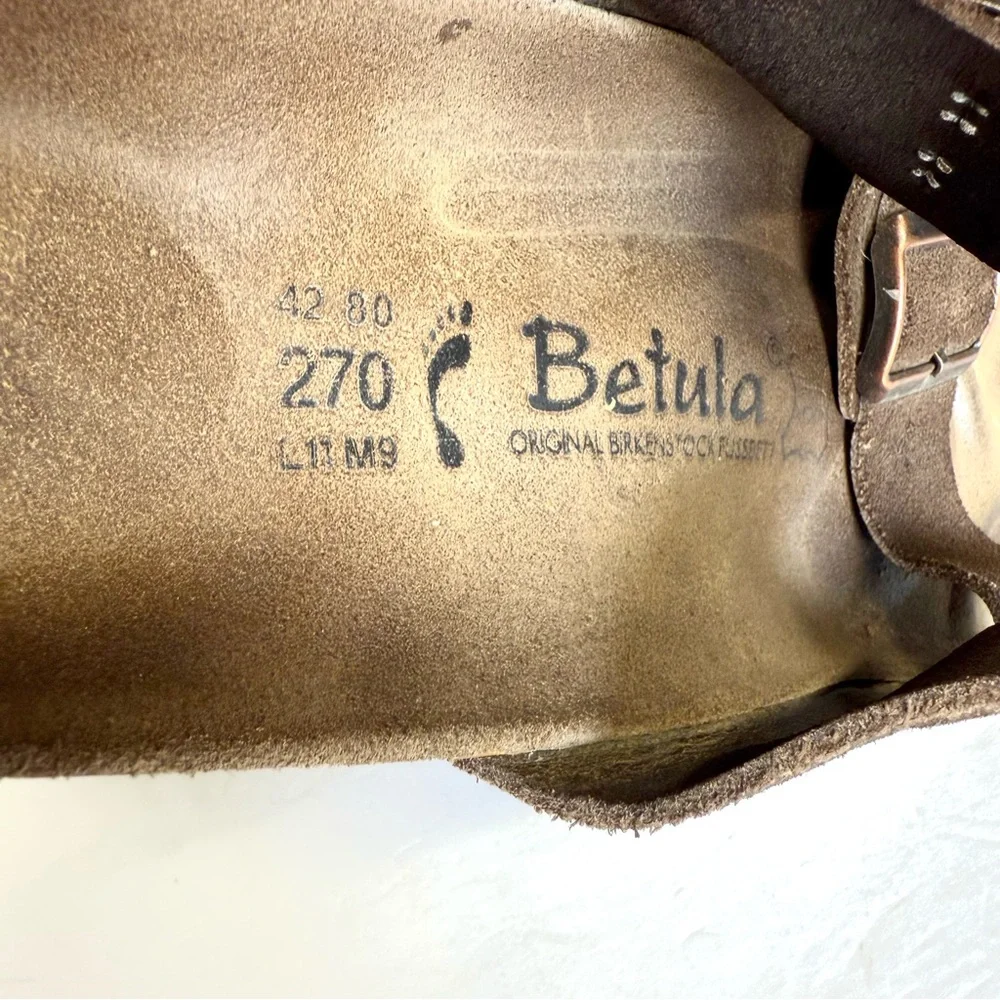 Birkenstock Betula Arizona Suede Brown Slip On Slide Sandals Unisex W: 11 M: 9